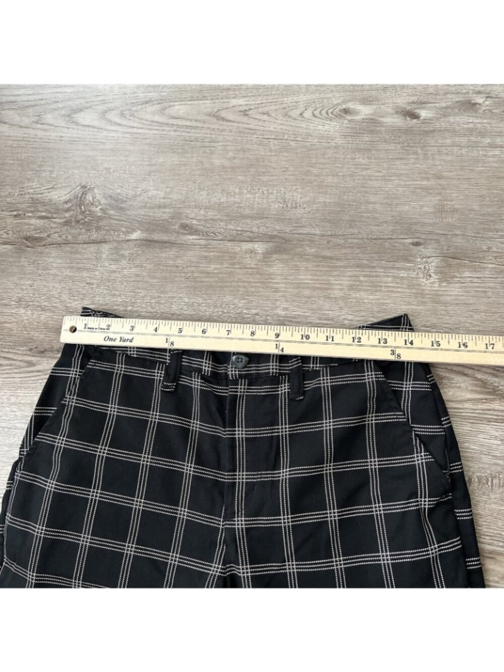 Vans Breanna Relaxed Straight Pants Womens 25 Black Check Plaid Ankle Length - Picture 7 of 16